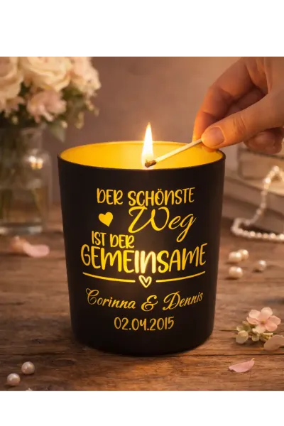 Personalisiertes Romantisches Partner Windlicht